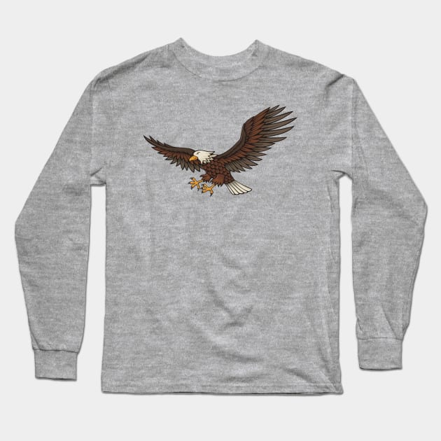 Eagle Attacking Long Sleeve T-Shirt by sifis